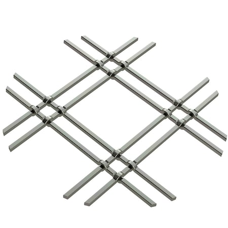 Designs Of Distinction 1" Flat Double Diamond Decorative Grille - Antique Pewter, 18" W x 48" L Sheet 01184811614PAP1